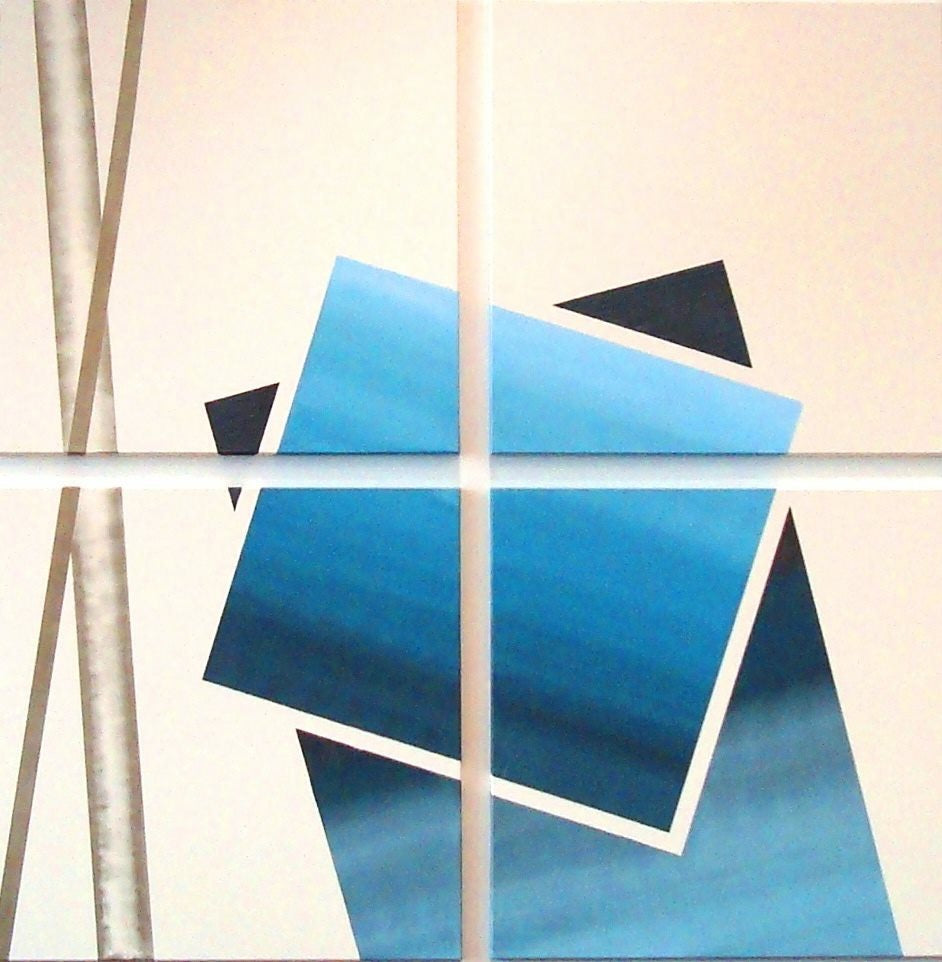 „blue window“ 270 x 270   4-tlg